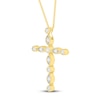 Thumbnail Image 1 of Diamond Cross Necklace 1/8 ct tw 10K Yellow Gold 18"