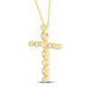 Thumbnail Image 1 of Diamond Cross Necklace 1/8 ct tw 10K Yellow Gold 18"