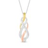 Thumbnail Image 1 of Diamond Infinity Necklace 1/20 ct tw Round-Cut 10K Two-Tone Gold & Sterling Silver 18"