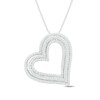 Thumbnail Image 1 of Diamond Heart Necklace 1/2 ct tw Round-Cut Sterling Silver 18"