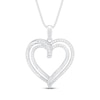Thumbnail Image 0 of Diamond Heart Necklace 1/4 ct tw Round-Cut Sterling Silver 18"