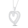 Thumbnail Image 1 of Diamond Heart Necklace 1/4 ct tw Round-Cut Sterling Silver 18"