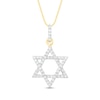 Thumbnail Image 0 of Diamond Star of David Necklace 1/6 ct tw Round-Cut 10K Yellow Gold 18"