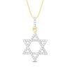 Thumbnail Image 0 of Diamond Star of David Necklace 1/6 ct tw Round-Cut 10K Yellow Gold 18"