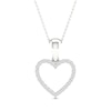 Thumbnail Image 1 of Diamond Heart Necklace 1/10 ct tw Round-Cut 10K White Gold 18"
