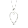 Thumbnail Image 4 of Diamond Heart Necklace 1/4 ct tw Round-Cut 10K White Gold 18"