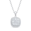 Thumbnail Image 1 of Diamond Necklace 1/2 ct tw Round-Cut 10K White Gold 18"