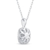 Thumbnail Image 4 of Diamond Necklace 1/2 ct tw Round-Cut 10K White Gold 18"