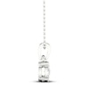 Thumbnail Image 3 of Diamond Halo Necklace 1/10 ct tw Round-Cut 10K White Gold 18"