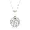 Thumbnail Image 1 of Multi-Diamond Necklace 1/2 ct tw Round-Cut 10K White Gold 18"