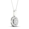 Thumbnail Image 2 of Multi-Diamond Necklace 1/2 ct tw Round-Cut 10K White Gold 18"