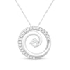 Thumbnail Image 0 of Diamond Circle Necklace 1/5 ct tw Round-cut Sterling Silver 19"