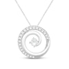 Thumbnail Image 1 of Diamond Circle Necklace 1/5 ct tw Round-cut Sterling Silver 19"