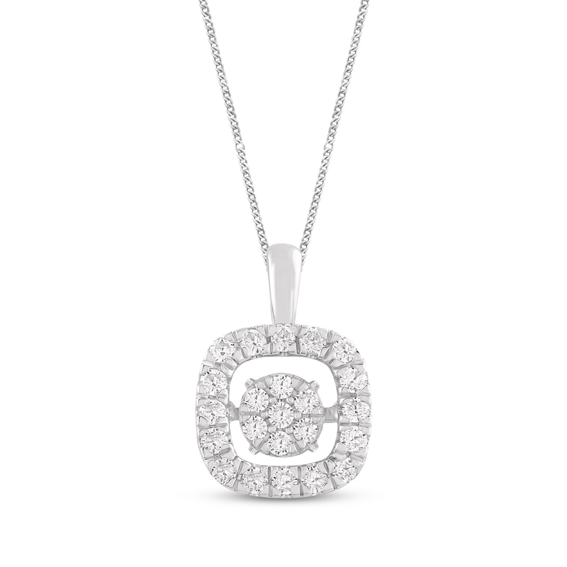 Unstoppable Love Diamond Necklace 1/3 ct tw Round-Cut 10K White Gold 19"