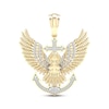 Thumbnail Image 1 of Men's Eagle & Anchor Diamond Pendant 1/5 ct tw Round-cut 10K Yellow Gold
