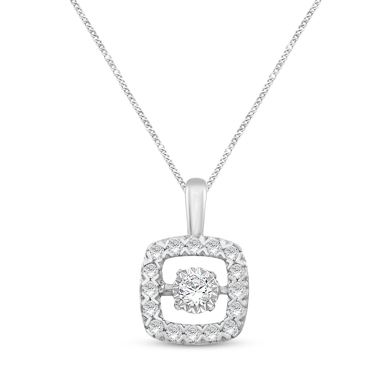 Main Image 1 of Unstoppable Love Diamond Necklace 5/8 ct tw Round-Cut 10K White Gold 19"