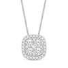 Thumbnail Image 1 of Diamond Necklace 1 ct tw Round-cut 10K White Gold 18"
