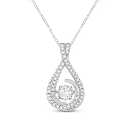 Unstoppable Love Diamond Necklace 1/3 ct tw 10K White Gold 19&quot;