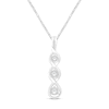 Thumbnail Image 0 of Diamond 3-Stone Necklace 1/4 ct tw Round-cut Sterling Silver 19"