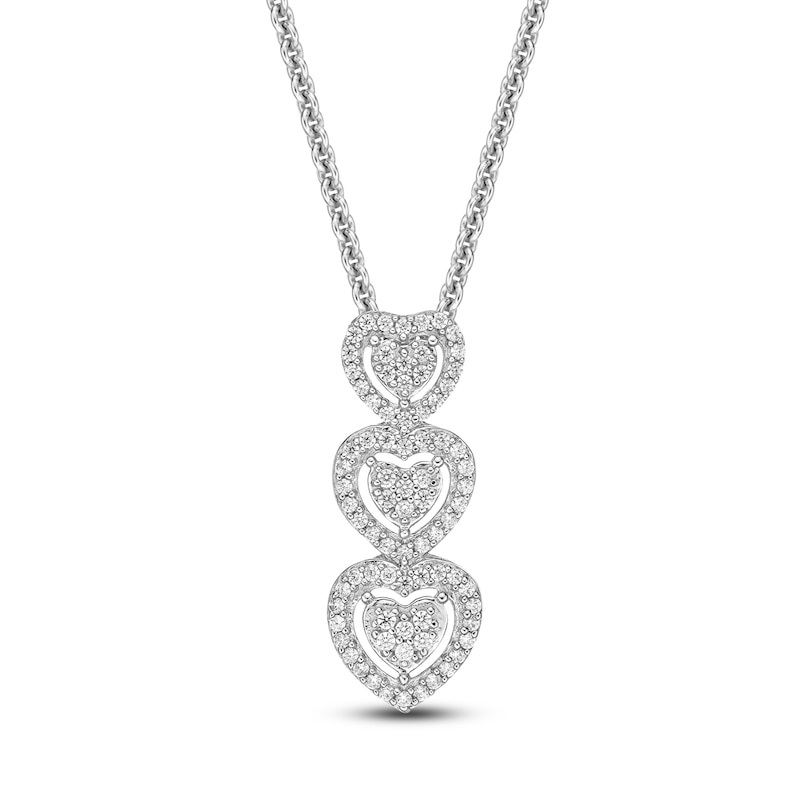 Diamond triple heart necklace lenovo thinkpad e100x