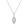 Thumbnail Image 1 of Forever Connected Diamond Necklace 1/2 ct tw Pear & Round-cut 10K White Gold 18"