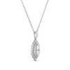 Thumbnail Image 2 of Forever Connected Diamond Necklace 1/2 ct tw Pear & Round-cut 10K White Gold 18"