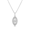 Thumbnail Image 0 of Forever Connected Diamond Necklace 1 ct tw Pear & Round-cut 10K White Gold 18"