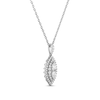 Thumbnail Image 1 of Forever Connected Diamond Necklace 1 ct tw Pear & Round-cut 10K White Gold 18"
