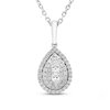 Thumbnail Image 0 of Forever Connected Diamond Necklace 1/5 ct tw Pear & Round-cut Sterling Silver 18"