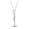 Thumbnail Image 2 of Diamond Necklace 1/3 ct tw Round-cut 10K Two-Tone Gold 18"