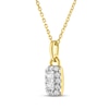 Thumbnail Image 2 of Forever Connected Diamond Necklace 1/3 ct tw Round & Princess-cut 10K Yellow Gold 18"