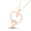 Thumbnail Image 2 of Diamond Heart Necklace 10K Rose Gold 18"