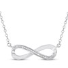 Thumbnail Image 2 of Infinity Necklace with Diamonds Sterling Silver