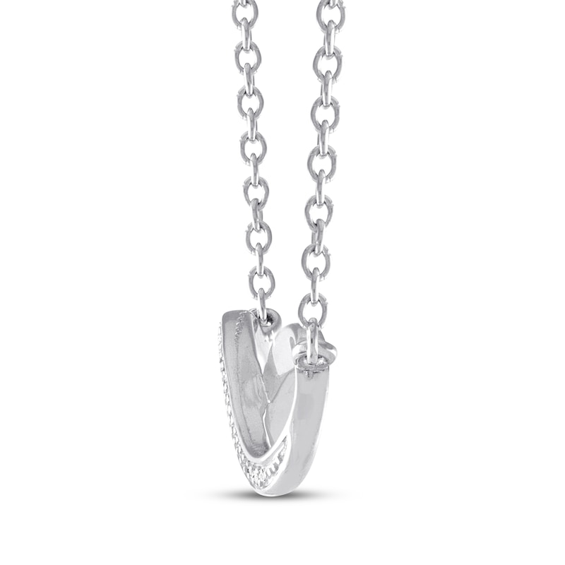 Main Image 3 of Infinity Necklace with Diamonds Sterling Silver