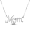 Thumbnail Image 1 of "Mom" Necklace with Diamonds Sterling Silver