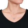 Thumbnail Image 2 of Diamond Heart Necklace 1/5 ct tw Round-Cut 10K Two-Tone Gold 17"