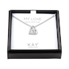 Thumbnail Image 3 of Heart Necklace with Diamonds Sterling Silver