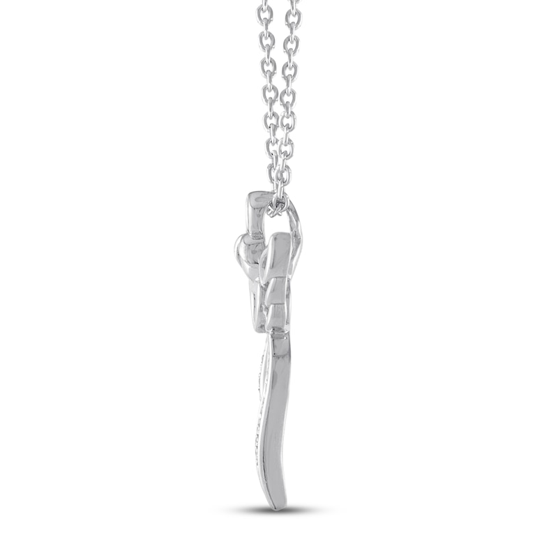 Main Image 2 of Angel Necklace with Diamonds Sterling Silver