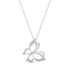 Thumbnail Image 1 of Diamond Butterfly Necklace Sterling Silver 18"