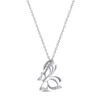 Thumbnail Image 2 of Diamond Butterfly Necklace Sterling Silver 18"