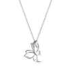 Thumbnail Image 3 of Diamond Butterfly Necklace Sterling Silver 18"