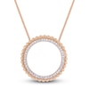 Thumbnail Image 0 of Diamond Circle Necklace 1/4 ct tw Round-Cut 14K Rose Gold 18"