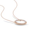 Thumbnail Image 3 of Diamond Circle Necklace 1/4 ct tw Round-Cut 14K Rose Gold 18"
