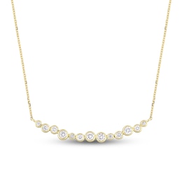 Diamond Necklace 1/2 ct tw Round-Cut 14K Yellow Gold 17&quot;