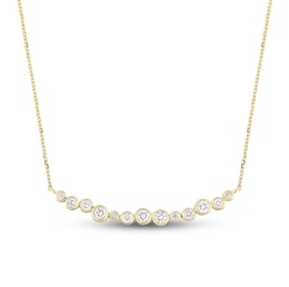 Diamond Necklace 1/2 ct tw Round-Cut 14K Yellow Gold 17"