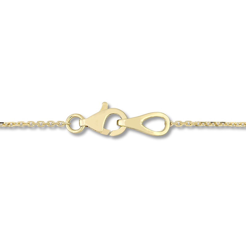 Main Image 3 of Diamond Necklace 1/2 ct tw Round-Cut 14K Yellow Gold 17"