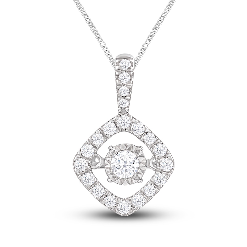 Unstoppable Love Diamond Necklace 1/4 ct tw Round-cut Sterling Silver 19"