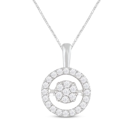 Unstoppable Love Diamond Necklace 5/8 ct tw Round-cut 10K White Gold 19"