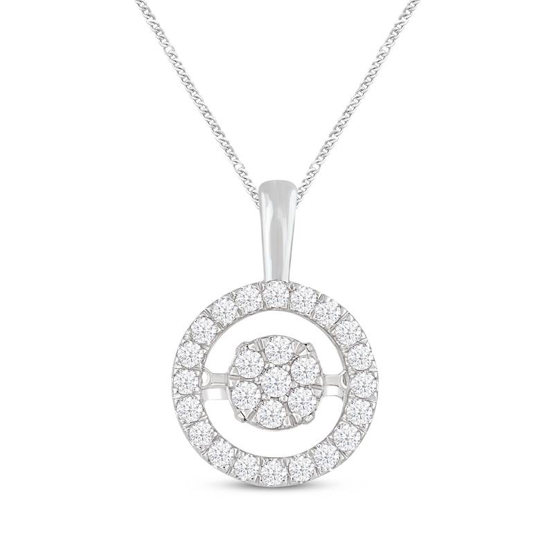 Unstoppable Love Diamond Necklace 5/8 ct tw Round-cut 10K White Gold 19"
