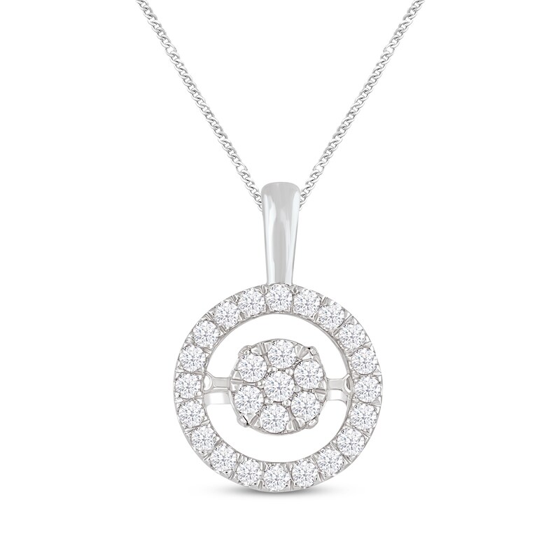 Main Image 1 of Unstoppable Love Diamond Necklace 5/8 ct tw Round-cut 10K White Gold 19"